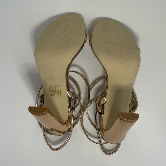 ✨BOOHOO Rose Gold 🌹Strappy Heels 👠 Size 8 - Picture 6 of 8